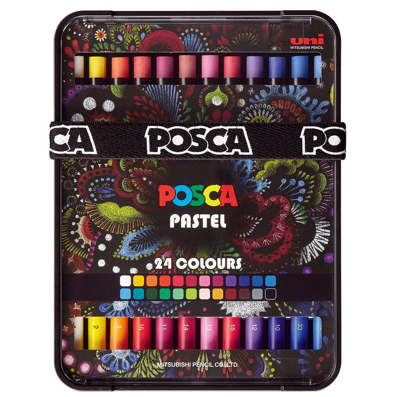 Uni Posca Pastels Assorted Set of 24 - Office Connect 2018