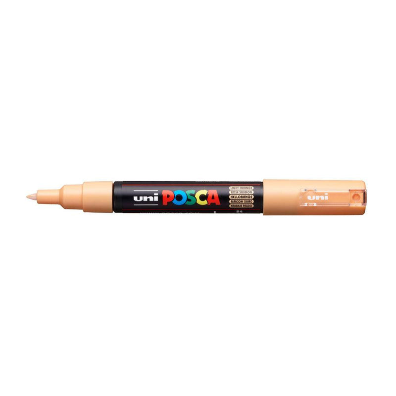 Uni Posca Marker 0.7mm Ultra-Fine Round Tip Light Orange PC-1M - Office Connect 2018