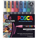 Uni Posca Marker 0.9-1.3mm 8 Piece Asstd PC-3M - Office Connect 2018