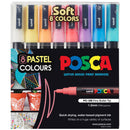 Uni Posca Marker 0.9-1.3mm 8 Piece Pastel Colours PC-3M - Office Connect 2018
