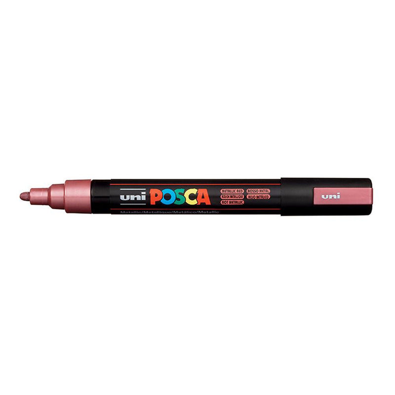 Uni Posca Marker 1.8-2.5mm Med Bullet Metallic Red PC-5M - Office Connect 2018