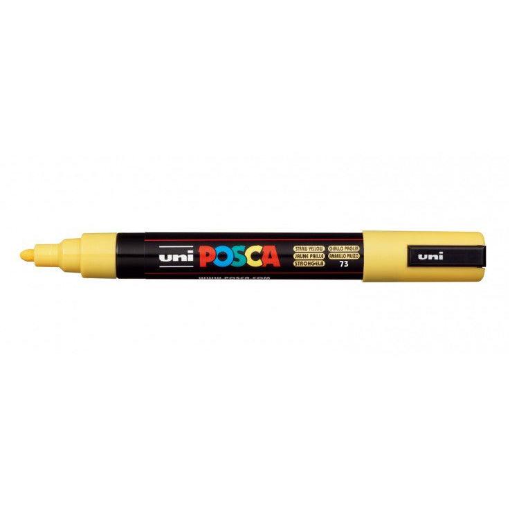 Uni Posca Marker 1.8-2.5mm Med Bullet Straw Yellow PC-5M - Office Connect 2018