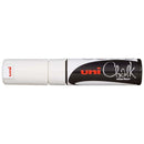 Uni Chalk Marker 8.0mm Chisel Tip White PWE-8K - Office Connect 2018