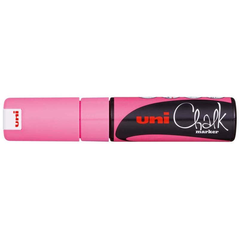 Uni Chalk Marker 8.0mm Chisel Tip Fluoro Pink PWE-8K - Office Connect 2018