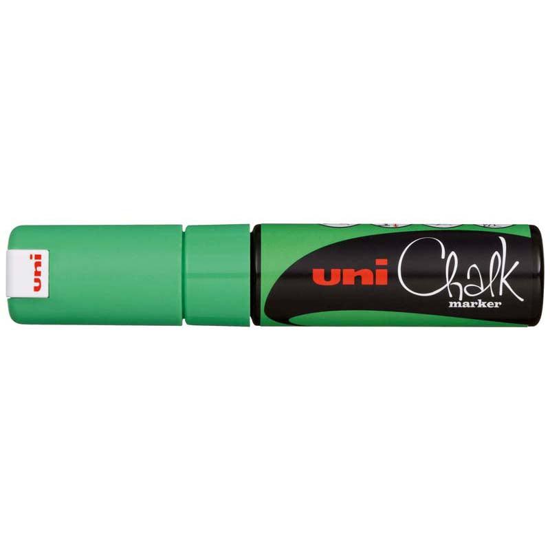 Uni Chalk Marker 8.0mm Chisel Tip Fluoro Green PWE-8K - Office Connect 2018