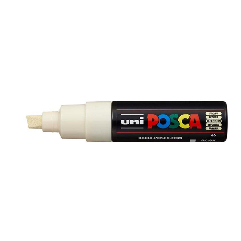 Uni Posca Marker 8.0mm Bold Chisel Ivory PC-8K - Office Connect 2018