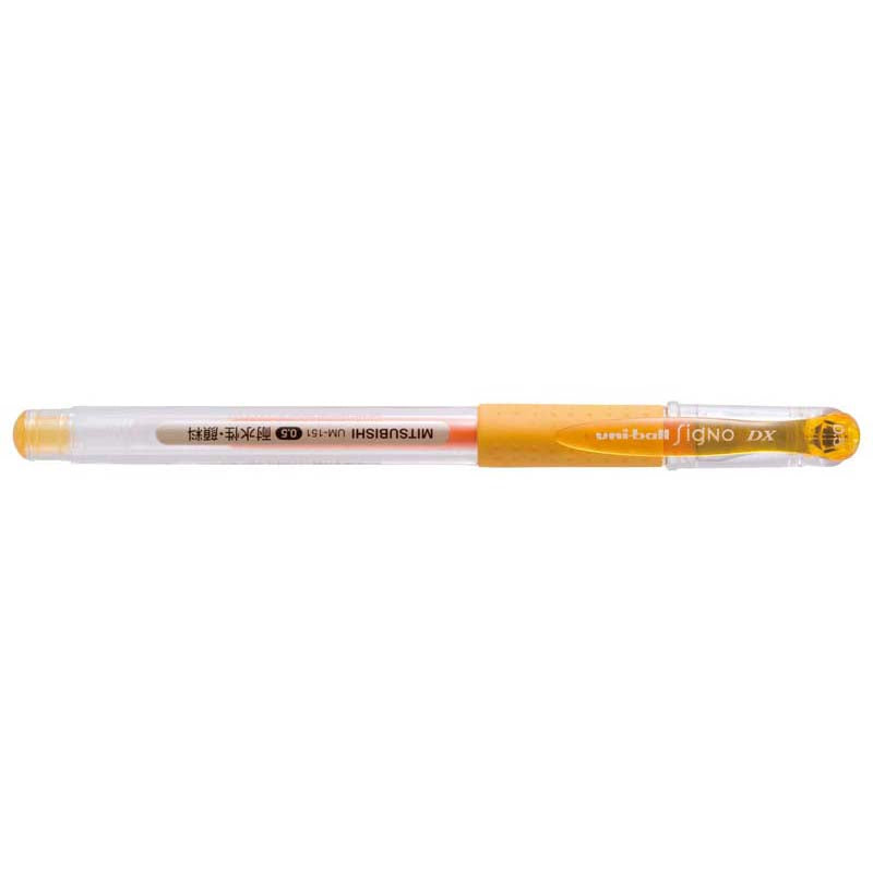 Uni-ball Signo DX 0.5mm Capped Rollerball Yellow UM-151-05