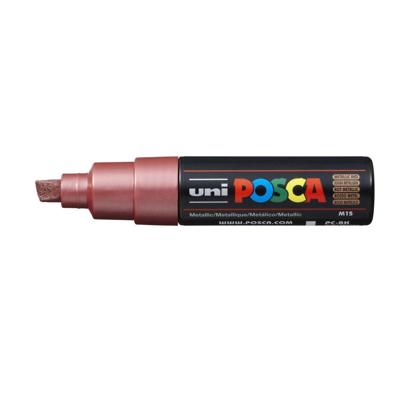 Uni Posca Marker 8.0mm Bold Chisel Metallic Red PC-8K - Office Connect 2018