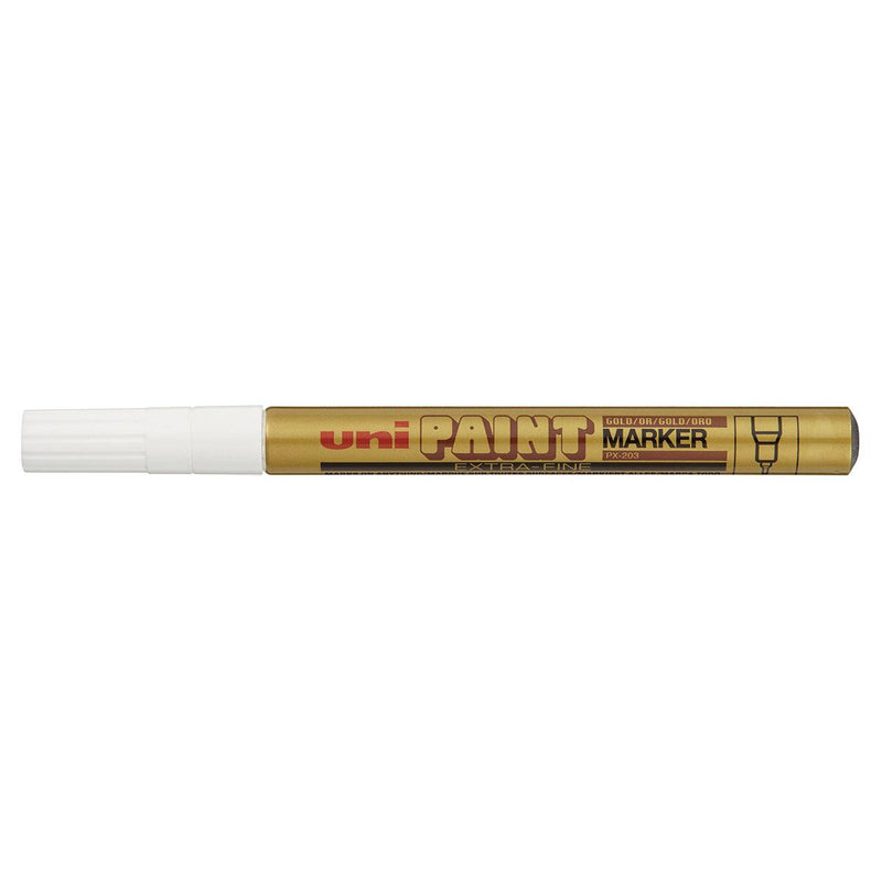 Uni Paint Marker 0.8mm Bullet Tip Gold PX-203 - Office Connect 2018