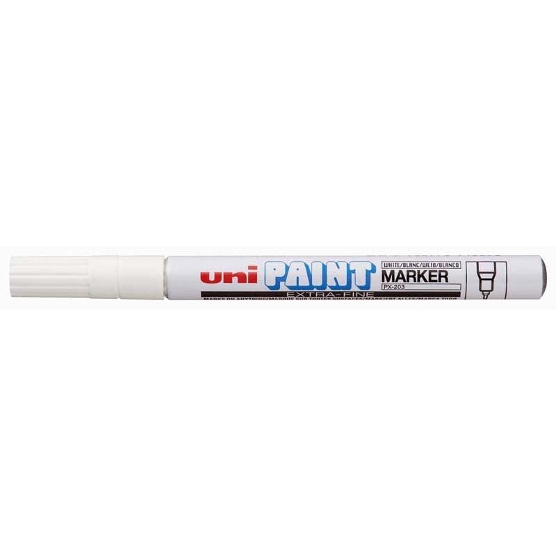 Uni Paint Marker 0.8mm Bullet Tip White PX-203 - Office Connect 2018