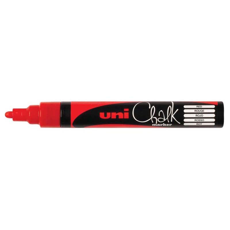 Uni Chalk Marker 1.8-2.5mm Bullet Tip Red PWE-5M - Office Connect 2018