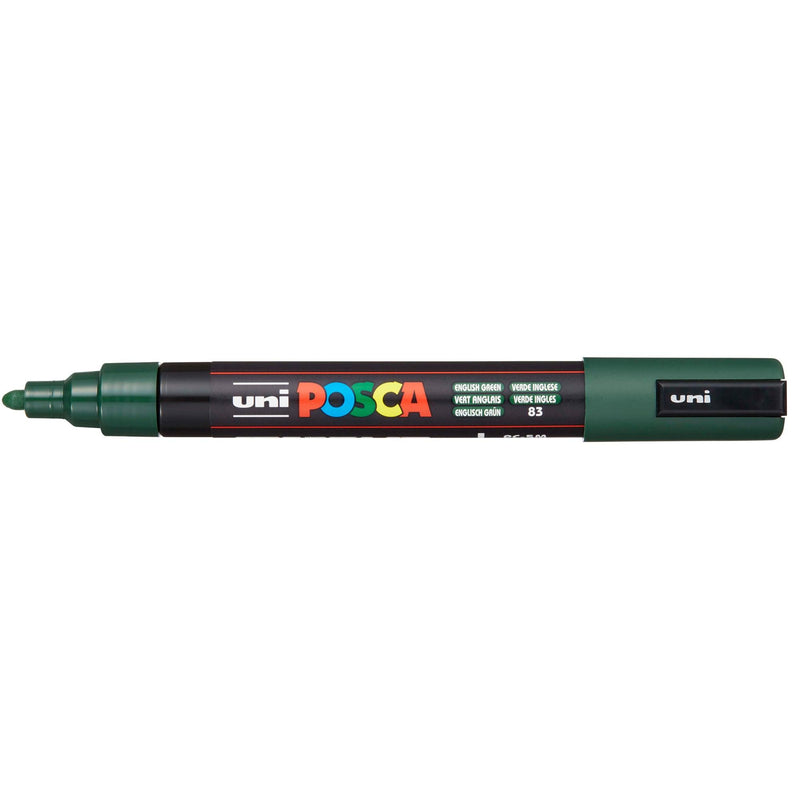 Uni Posca Marker 1.8-2.5mm Med Bullet English Green PC-5M - Office Connect 2018