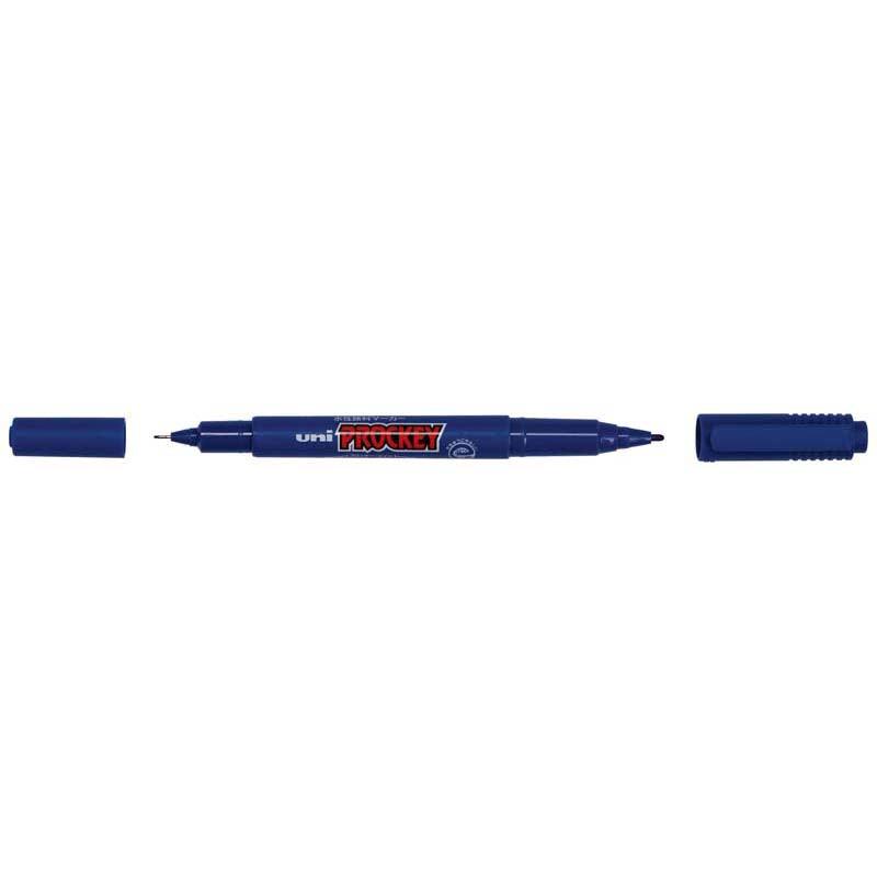 Uni Prockey Marker Dual Tip 0.4/0.9mm Blue PM-120 - Office Connect 2018