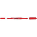 Uni Prockey Marker Dual Tip 0.4/0.9mm Red PM-120 - Office Connect 2018