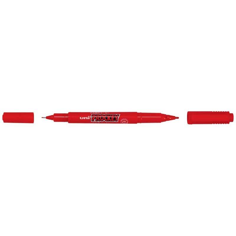 Uni Prockey Marker Dual Tip 0.4/0.9mm Red PM-120 - Office Connect 2018