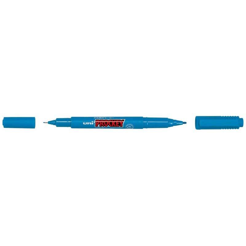 Uni Prockey Marker Dual Tip 0.4/0.9mm Light Blue PM-120 - Office Connect 2018