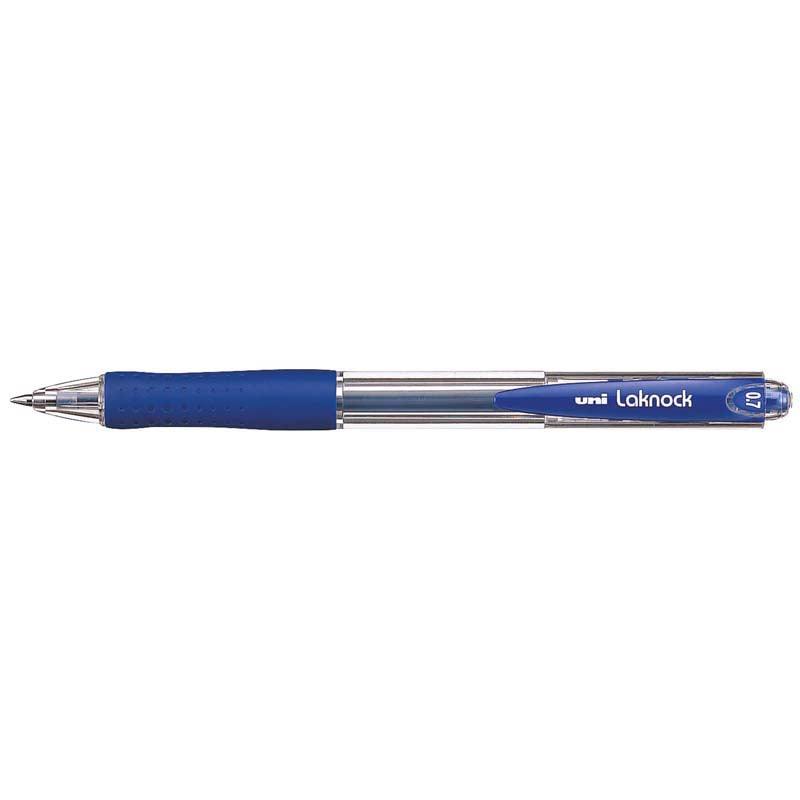 Uni Laknock 0.7mm Retractable Fine Blue SN-100 - Office Connect 2018