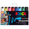 Uni Posca Marker 8.0mm Bold Chisel 8 Pack Asstd PC-8K