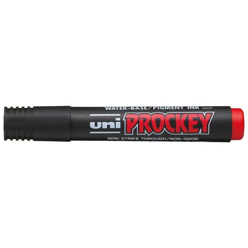 Uni Prockey Marker 5.7mm Chisel Tip Red PM-126 - Office Connect 2018