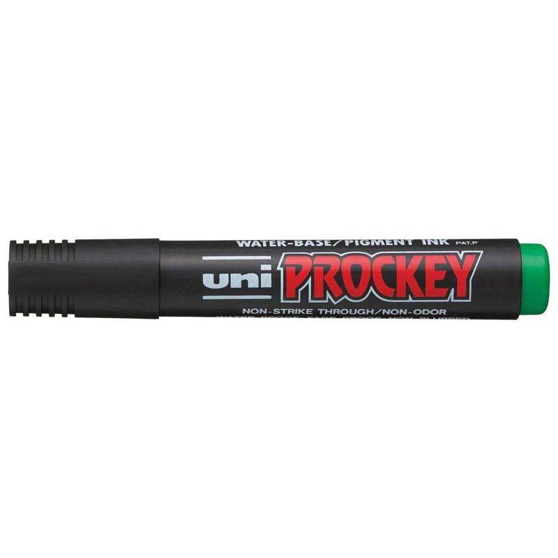 Uni Prockey Marker 5.7mm Chisel Tip Green PM-126 - Office Connect 2018