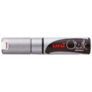 Uni Chalk Marker 8.0mm Chisel Tip Silver PWE-8K - Office Connect 2018