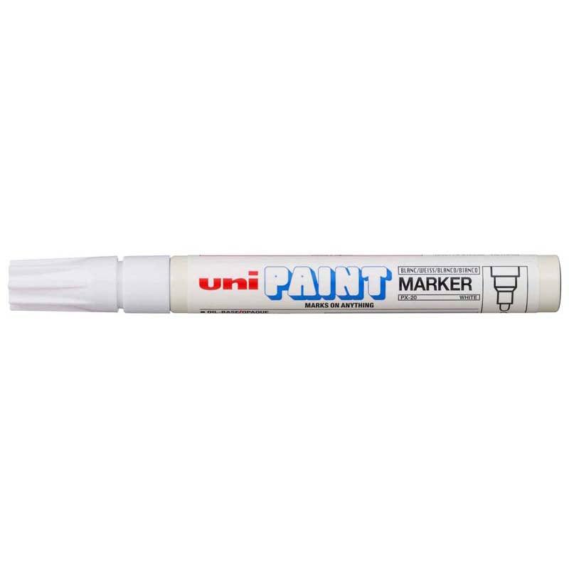 Uni Paint Marker 2.8mm Bullet Tip White PX-20 - Office Connect 2018