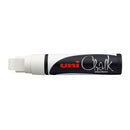 Uni Chalk Marker 15.0mm Chisel Tip White PWE-17K - Office Connect 2018