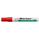 Uni Permanent Chisel Tip Marker Red 580 - Office Connect 2018