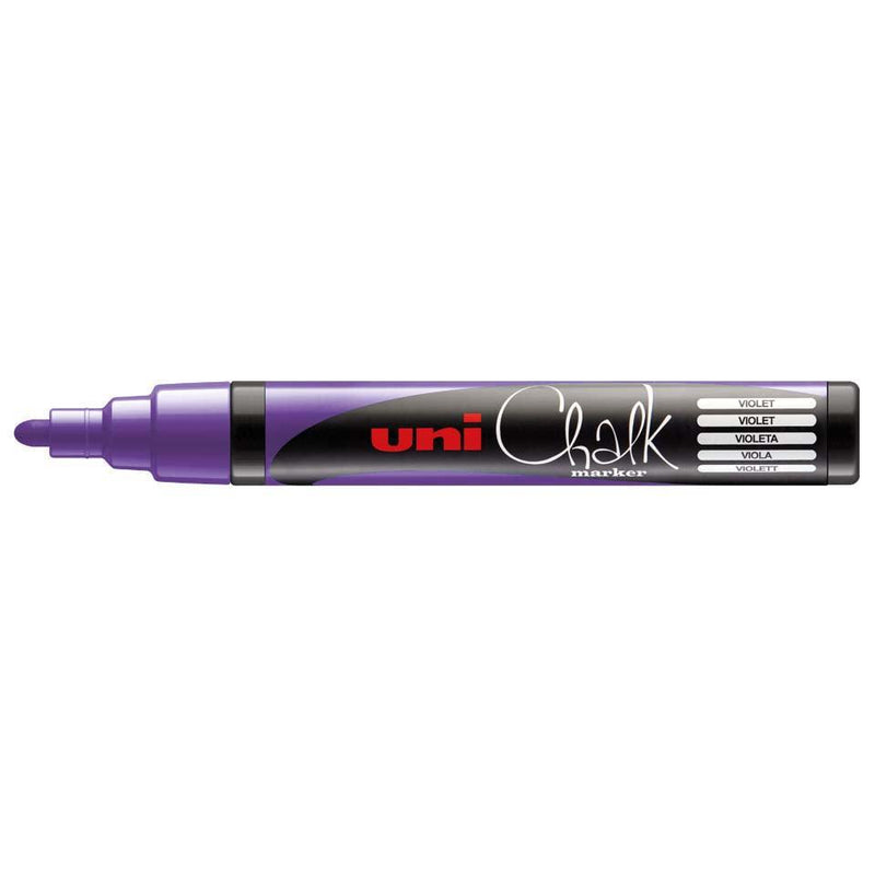 Uni Chalk Marker 1.8-2.5mm Bullet Tip Violet PWE-5M - Office Connect 2018