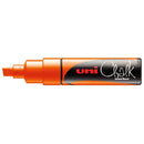 Uni Chalk Marker 8.0mm Chisel Tip Fluoro Orange PWE-8K - Office Connect 2018