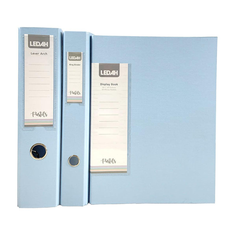 Ledah Pastels Binder Blue A4 Lever Arch - Office Connect 2018