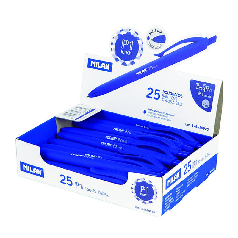 Milan P1 Touch Colours Ballpoint Pen Blue - Office Connect 2018