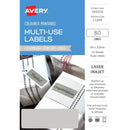 Avery Labels L7264 Storm Grey 32x94 A5 8up 10 Sheets - Office Connect 2018