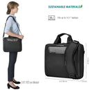 EVERKI Advance ECO Briefcase 13-14" Separate Zippered Accessory Pocket, Front Stash Pocket, Trolley Handle Pass Through Strap, Ergonomic Shoulder Pad. Made with Sustainable Materials! - Office Connect 2018