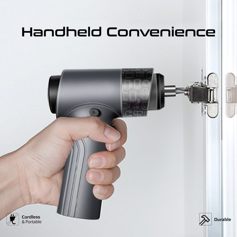 PROMATE 36-Pieces Cordless Electric DIY Hand held ScrewDriver Kit with LED Fill Light. 200RPM with 5N.m of Torque. Built-in 2500mAh Battery, USB-C Charging Port, 32 Magnetic Screwdriver Bits. - Office Connect 2018