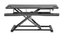 BRATECK Gas-Spring Scissor Lift Desktop Sit-Stand Workstation. Height Adjustable 110-505mm Work Surface Size 950x400mm (LxW). Work Surface Weight Cap. 15kgs. Black Colour. - Office Connect 2018