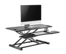 BRATECK Gas-Spring Scissor Lift Desktop Sit-Stand Workstation. Height Adjustable 110-505mm Work Surface Size 950x400mm (LxW). Work Surface Weight Cap. 15kgs. Black Colour. - Office Connect 2018