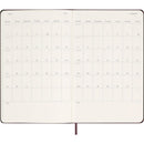 Moleskine Diary 12 Month Weekly + Notes HC Large Burgundy - Office Connect 2018