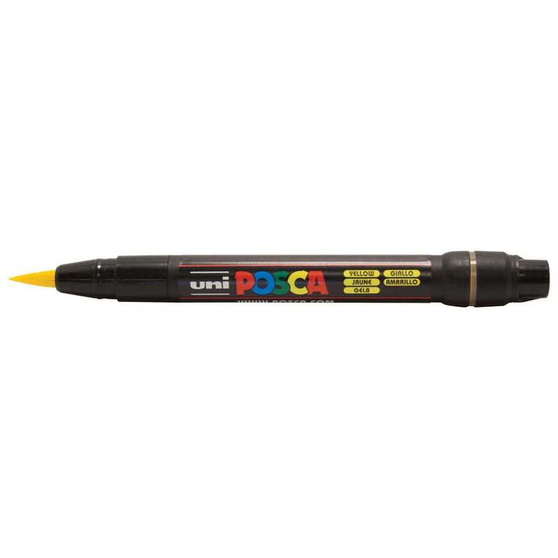 Uni Posca Marker 0.1-10.0mm Brush Tip Yellow PCF-350 - Office Connect 2018