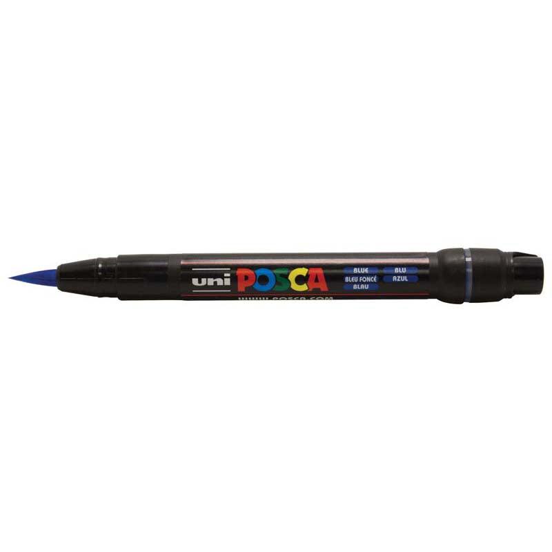 Uni Posca Marker 0.1-10.0mm Brush Tip Blue PCF-350 - Office Connect 2018