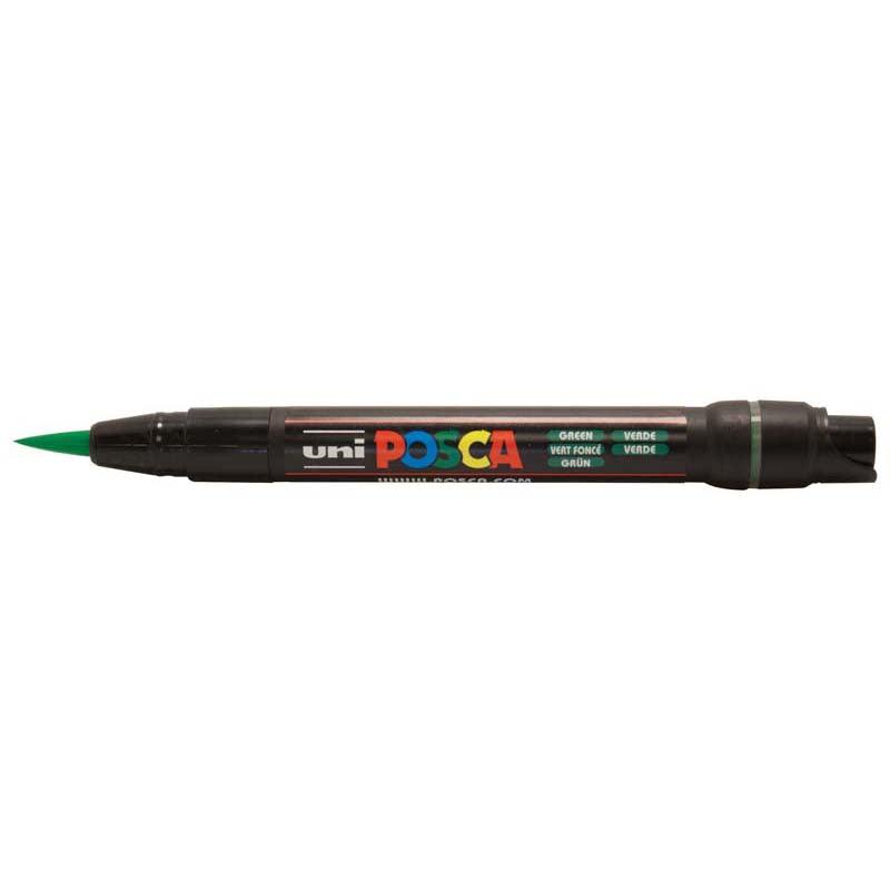 Uni Posca Marker 0.1-10.0mm Brush Tip Green PCF-350 - Office Connect 2018