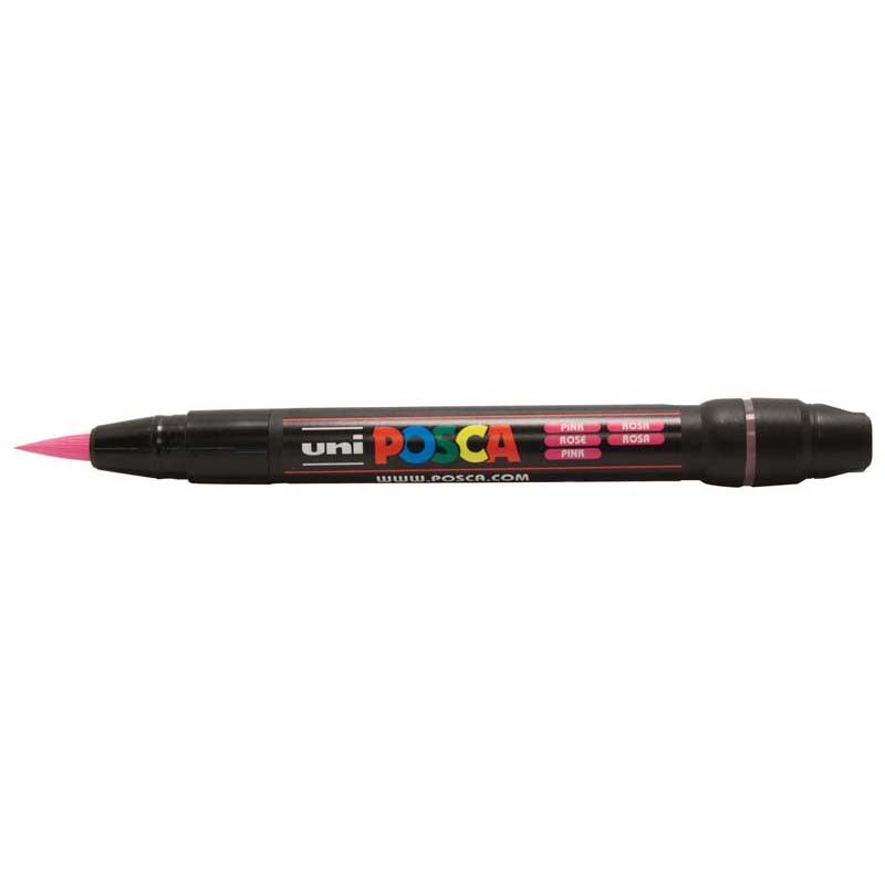 Uni Posca Marker 0.1-10.0mm Brush Tip Pink PCF-350 - Office Connect 2018