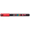 Uni Posca Marker 0.7mm Ultra-Fine Pin Tip Red PC-1MR - Office Connect 2018