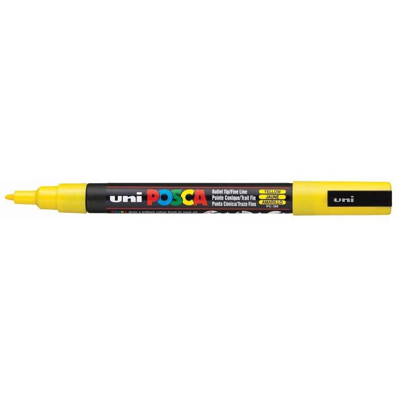 Uni Posca Marker 0.9-1.3mm Fine Yellow PC-3M - Office Connect 2018