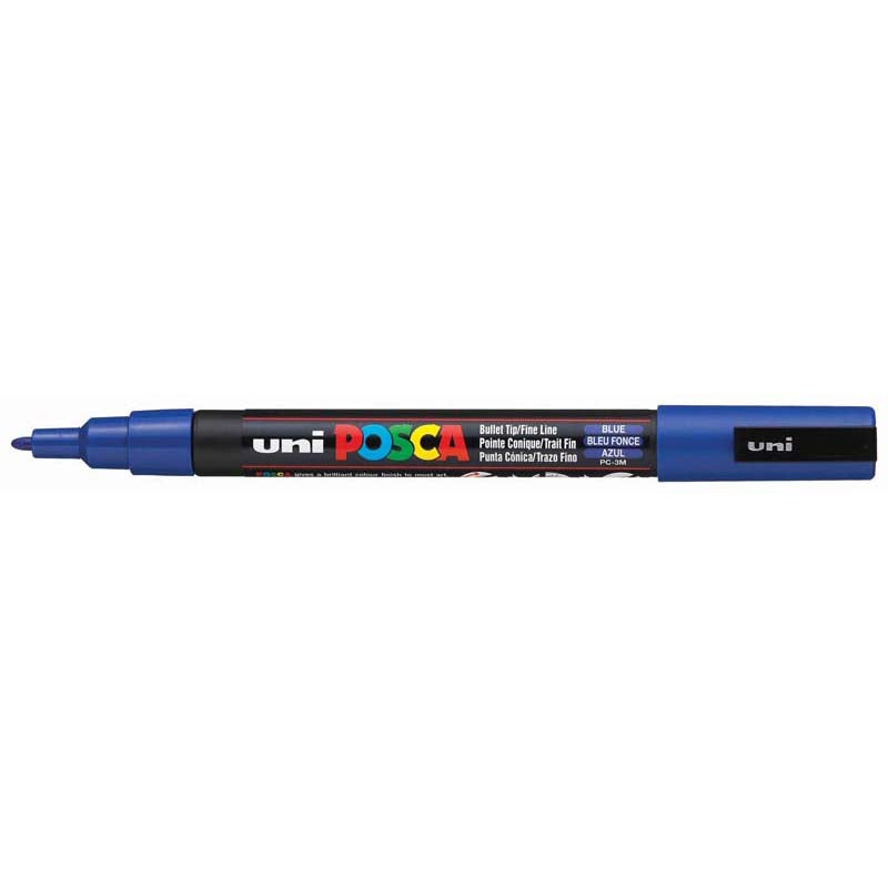 Uni Posca Marker 0.9-1.3mm Fine Blue PC-3M