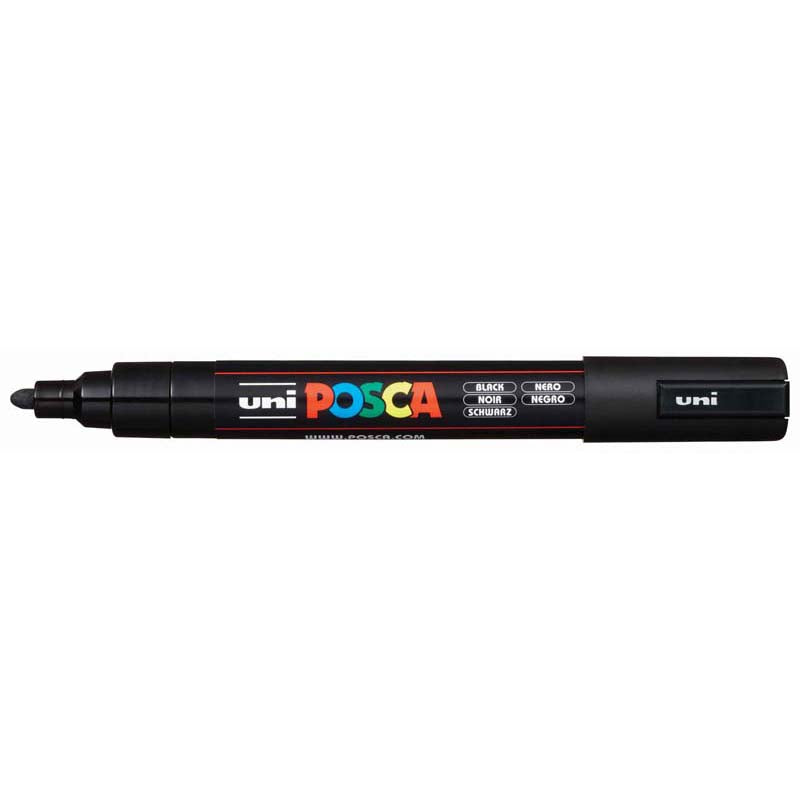 Uni Posca Marker 1.8-2.5mm Med Bullet Black PC-5M