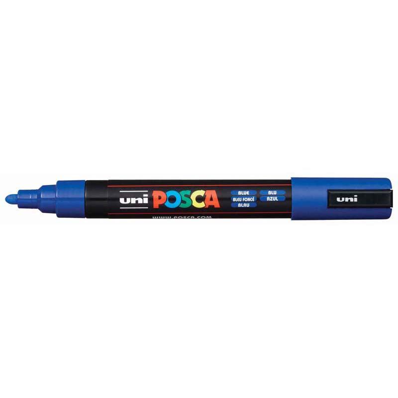 Uni Posca Marker 1.8-2.5mm Med Bullet Blue PC-5M - Office Connect 2018