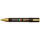 Uni Posca Marker 1.8-2.5mm Med Bullet Gold PC-5M - Office Connect 2018