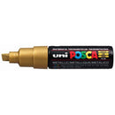 Uni Posca Marker 8.0mm Bold Chisel Gold PC-8K - Office Connect 2018