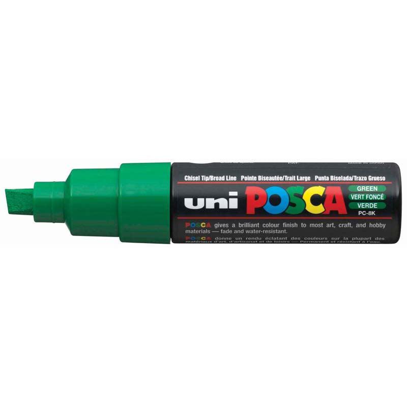 Uni Posca Marker 8.0mm Bold Chisel Green PC-8K - Office Connect 2018